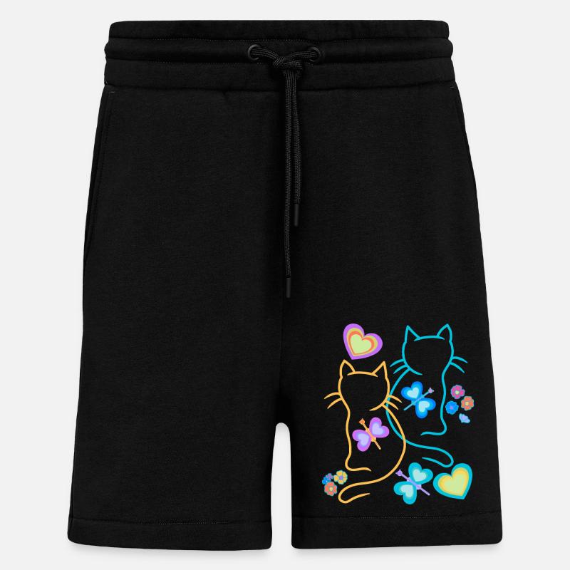 Katze Katzen Kätzchen - Shorts - made by SPREAD - SOLID BLACK