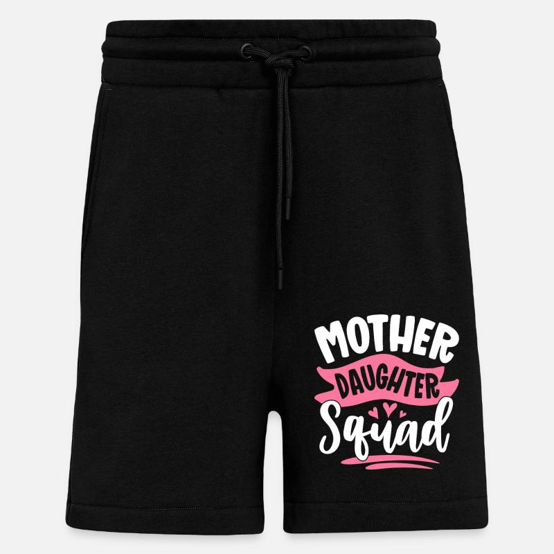 Équipe de l’Escouade Mère-Fille - Short bio décontracté fabriqué en UE - SOLID BLACK
