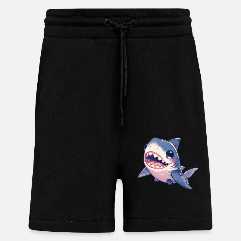 Requins Requin - Short bio décontracté fabriqué en UE - SOLID BLACK