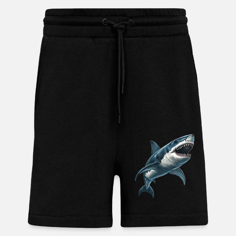 Requins Requin - Short bio décontracté fabriqué en UE - SOLID BLACK