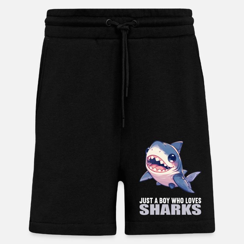 Sharks Shark - Shorts - made by SPREAD - SOLID BLACK