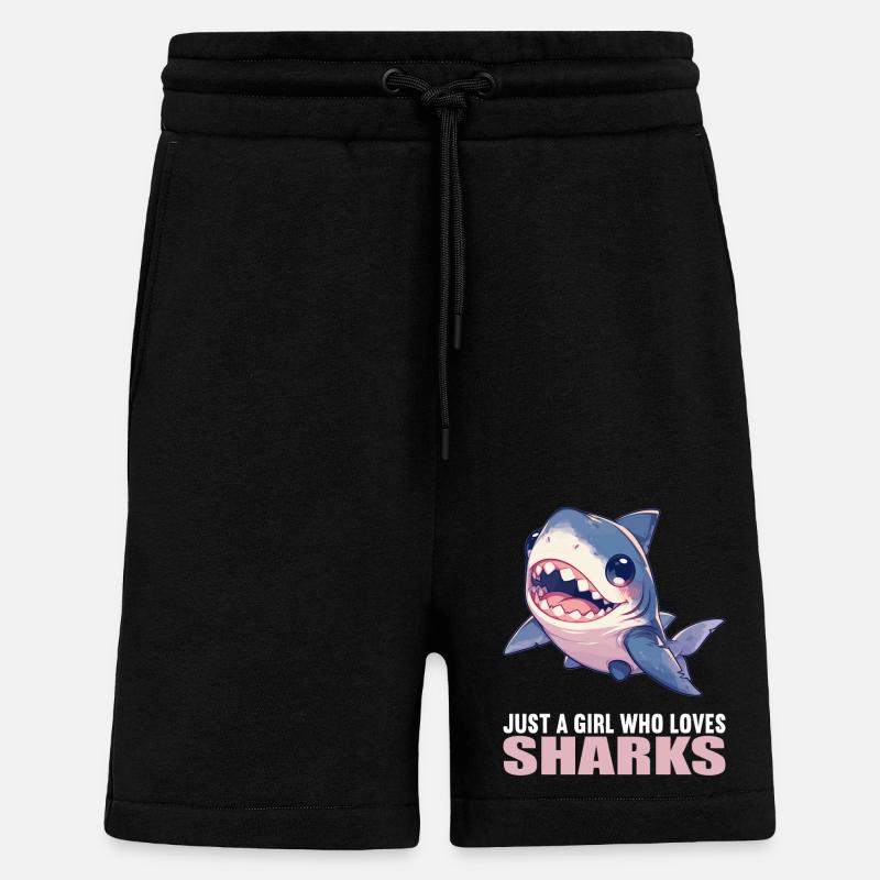 Requins Requin - Short bio décontracté fabriqué en UE - SOLID BLACK