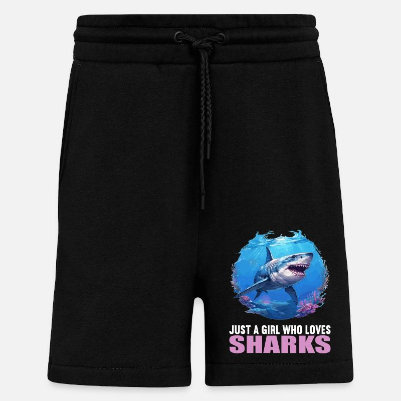 Sharks Shark - Shorts - made by SPREAD - SOLID BLACK
