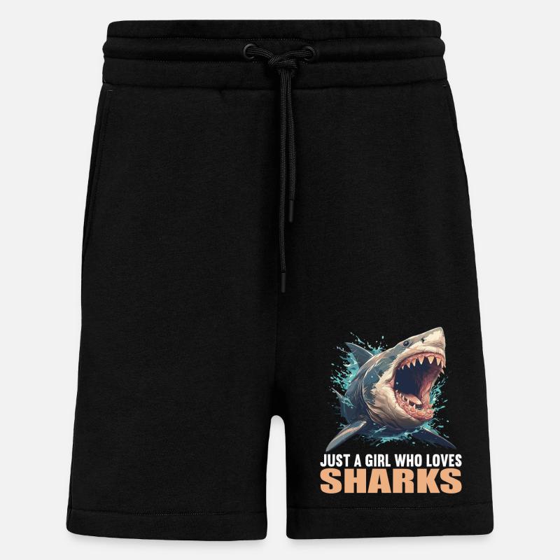 Requins Requin - Short bio décontracté fabriqué en UE - SOLID BLACK