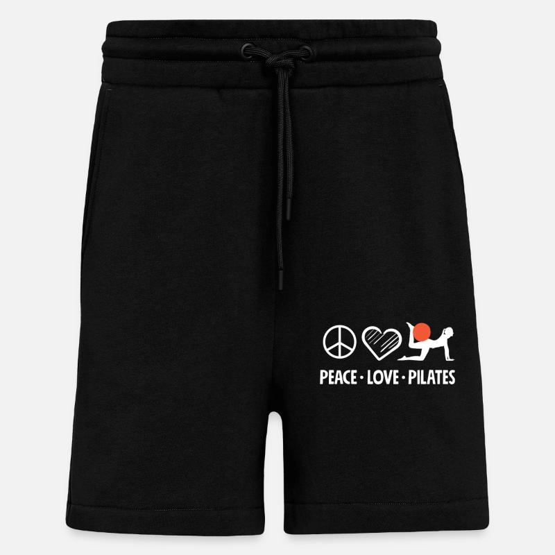 Pilates Frieden Liebe Pilates - Shorts - made by SPREAD - SOLID BLACK