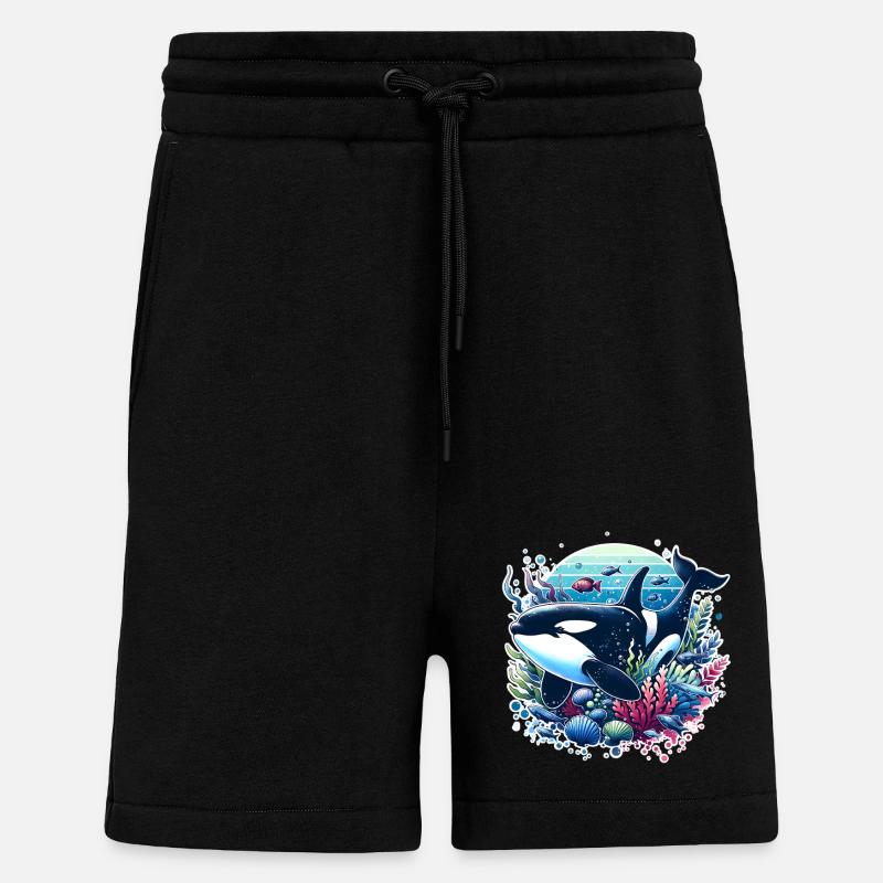 Orca Schwertwal - Shorts - made by SPREAD - SOLID BLACK