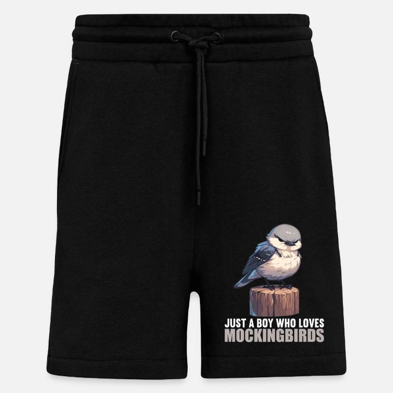 Oiseaux moqueurs Oiseaux moqueurs - Short bio décontracté fabriqué en UE - SOLID BLACK