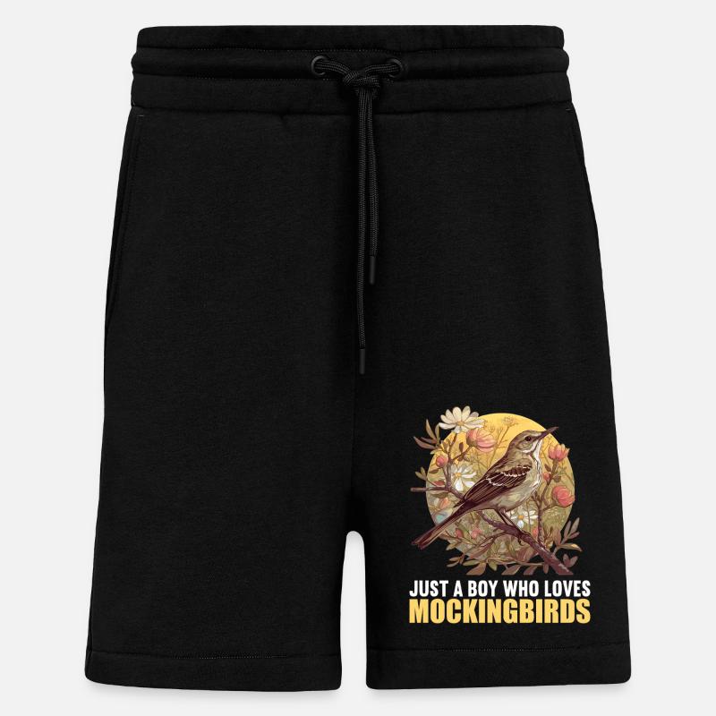 Oiseaux moqueurs Oiseaux moqueurs - Short bio décontracté fabriqué en UE - SOLID BLACK