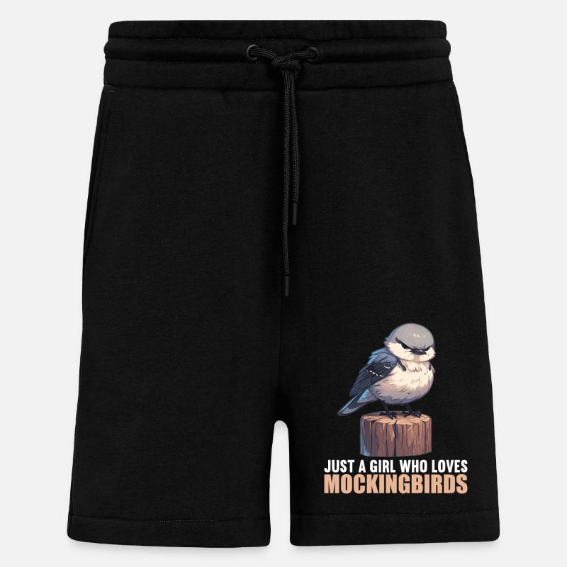 Oiseaux moqueurs Oiseaux moqueurs - Short bio décontracté fabriqué en UE - SOLID BLACK