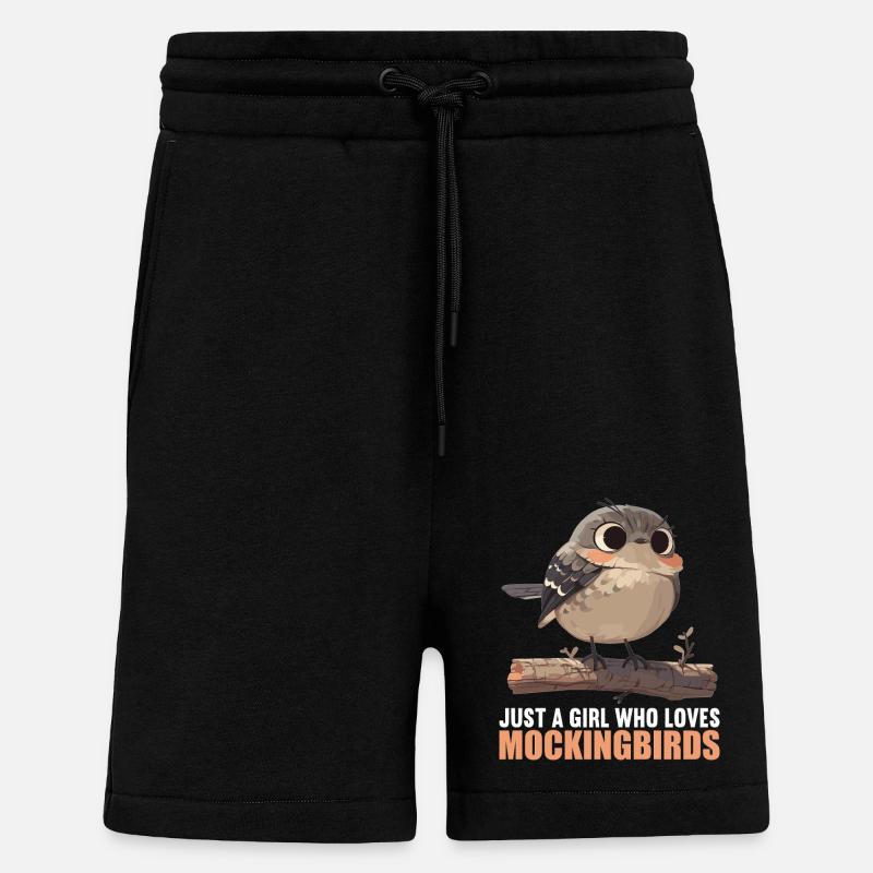 Oiseaux moqueurs Oiseaux moqueurs - Short bio décontracté fabriqué en UE - SOLID BLACK
