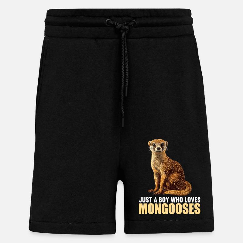 La mangouste de mangouste - Short bio décontracté fabriqué en UE - SOLID BLACK