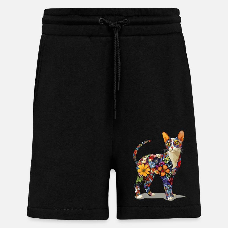Devon Rex - Shorts - made by SPREAD - SOLID BLACK