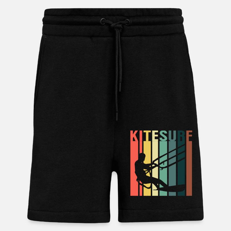 Kitesurfer Kiteboard Kitesurfen Kitesurf - Shorts - made by SPREAD - SOLID BLACK