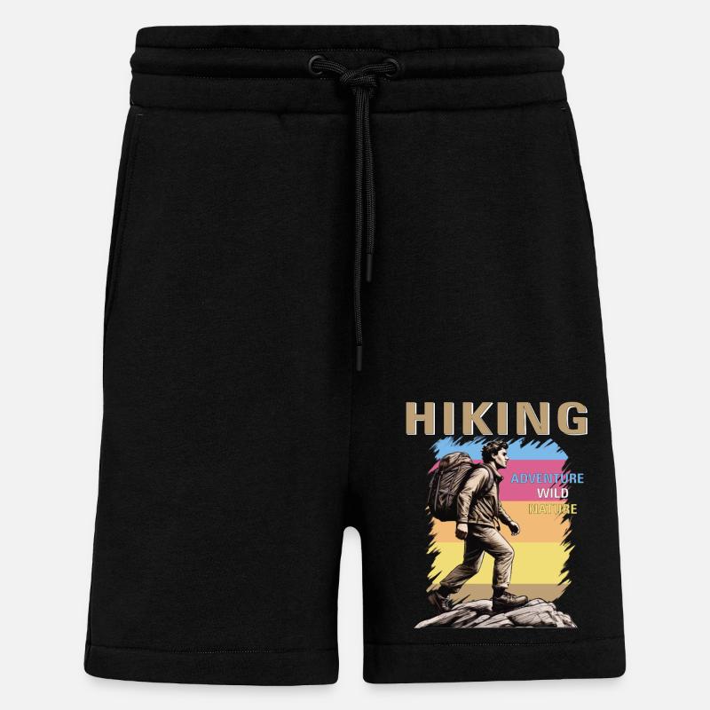 BERGSTEIGER HIKING - Shorts - made by SPREAD - SOLID BLACK