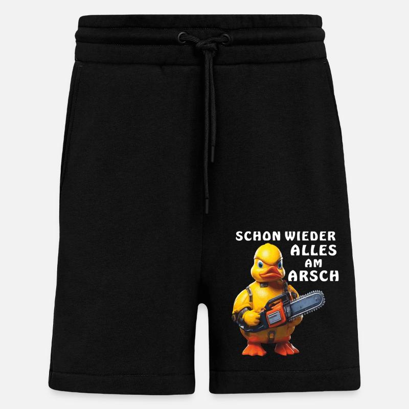 EVERYTHING ON THE ASS AGAIN - Shorts - made by SPREAD - SOLID BLACK