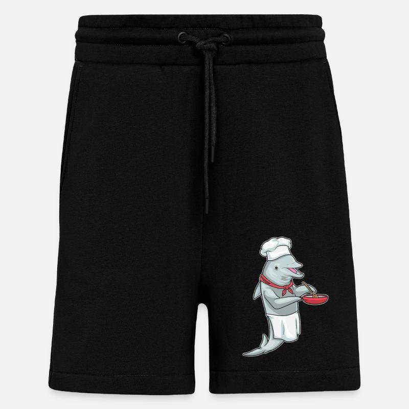 Cuisson à la poêle Dolphin - Short bio décontracté fabriqué en UE - SOLID BLACK