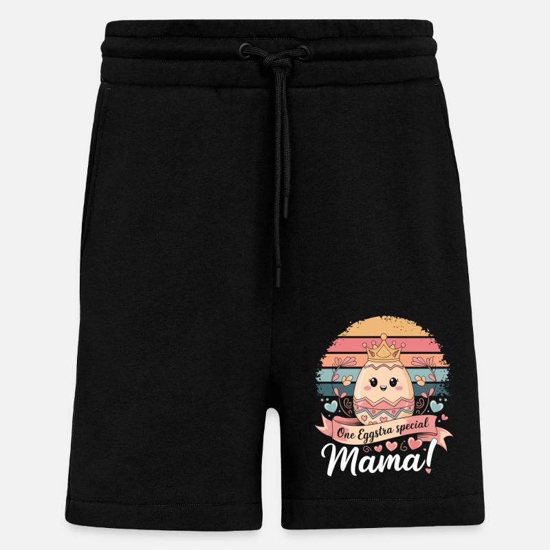 Eggstra mama Easter - Shorts - made by SPREAD - SOLID BLACK