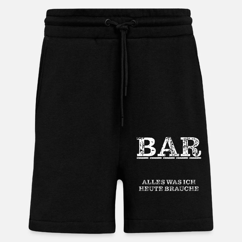BAR EVERYTHING I NEED TODAY - Shorts - made by SPREAD - SOLID BLACK