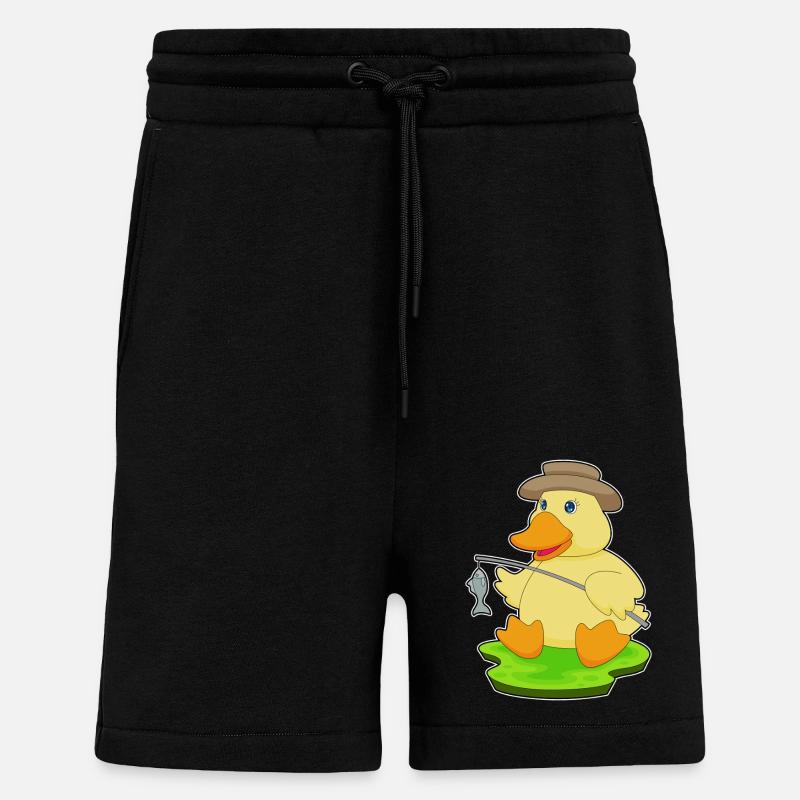 Canard Pêcheur Pêche Pêche - Short bio décontracté fabriqué en UE - SOLID BLACK