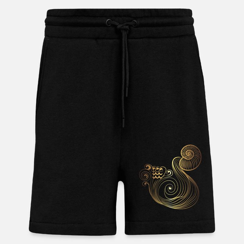 aquarius6gold Plan de travail 1 - Short bio décontracté fabriqué en UE - SOLID BLACK