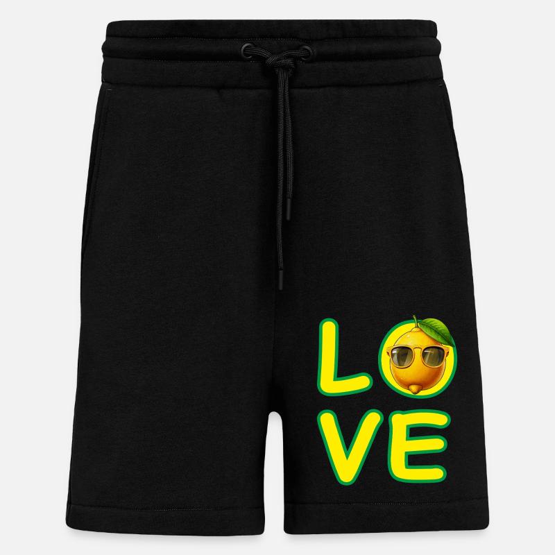 LOVE ZITRONE - Shorts - made by SPREAD - SOLID BLACK