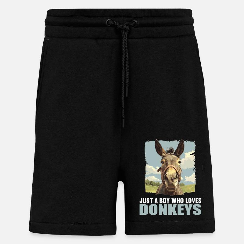 Donkey Esel - Shorts - made by SPREAD - SOLID BLACK