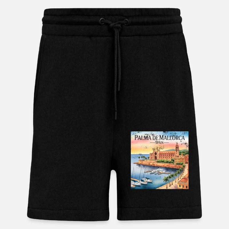 Palma de Mallorca - Shorts - made by SPREAD - SOLID BLACK