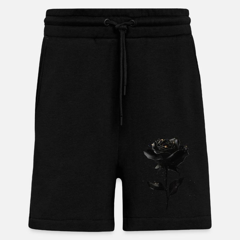 Schwarze Rose - Shorts - made by SPREAD - SOLID BLACK