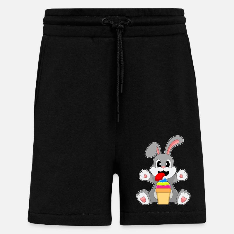 Coupe glacée Bunny - Short bio décontracté fabriqué en UE - SOLID BLACK
