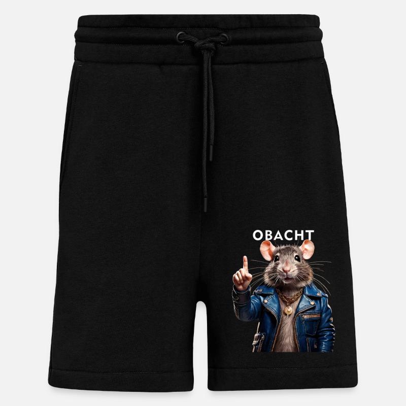RATTE OBACHT - Shorts - made by SPREAD - SOLID BLACK