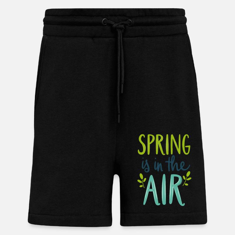 Le printemps est dans l’air - Short bio décontracté fabriqué en UE - SOLID BLACK