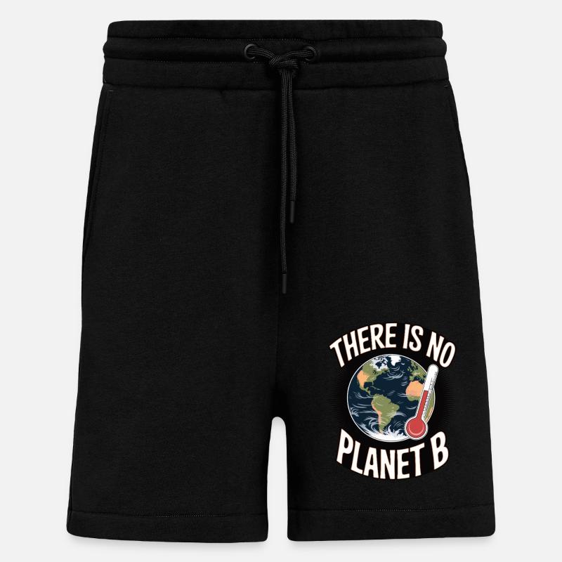 Il n’y a pas de planète B - Short bio décontracté fabriqué en UE - SOLID BLACK