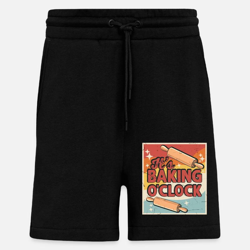 Backen Bäcker Bäckerei - Shorts - made by SPREAD - SOLID BLACK