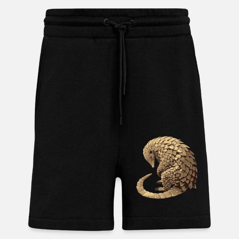 Pangolins Pangolin Pangolin - Shorts - made by SPREAD - SOLID BLACK