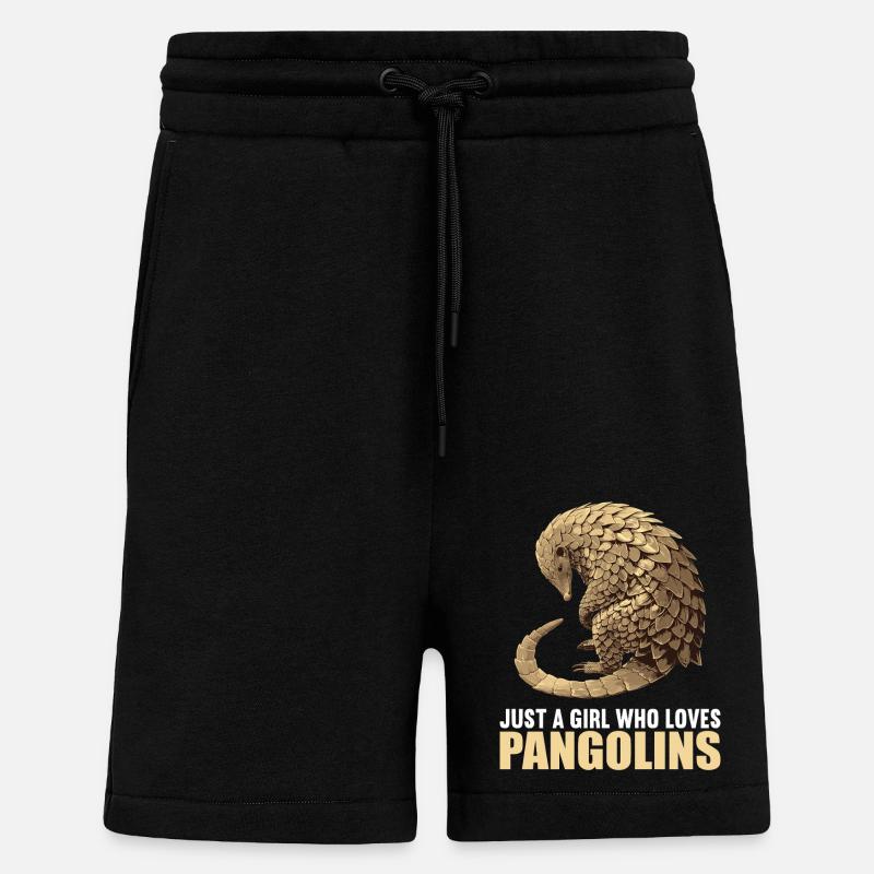 Pangolins Pangolin Pangolin - Short bio décontracté fabriqué en UE - SOLID BLACK