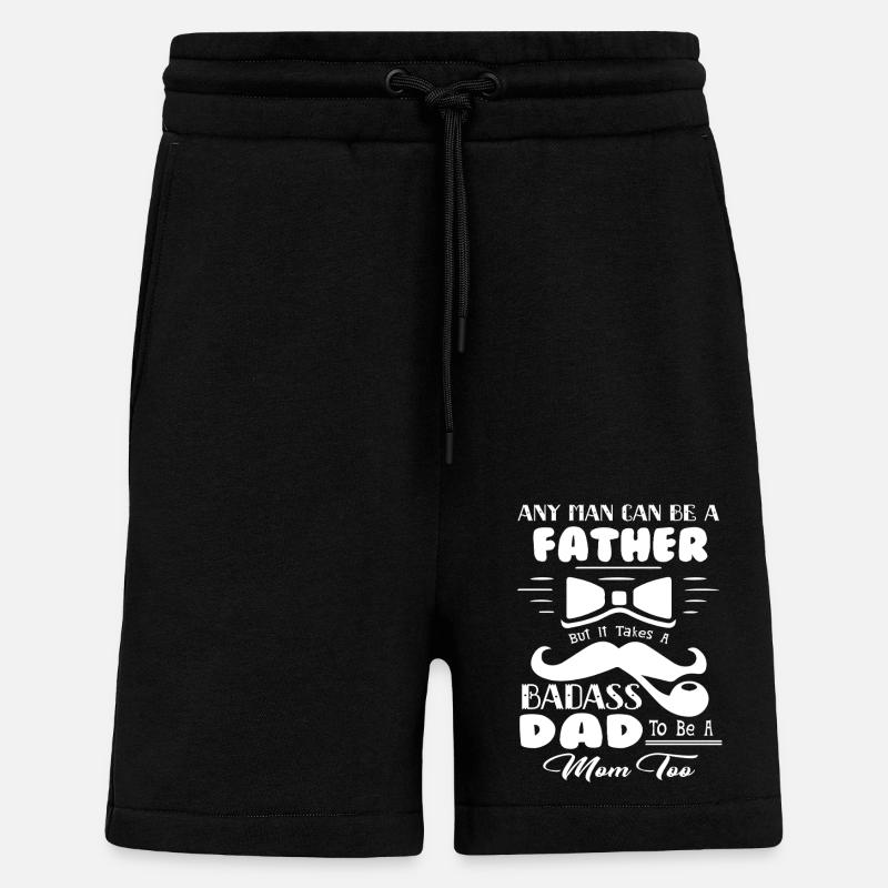 Father's Day Single Dad - Shorts - made by SPREAD - SOLID BLACK