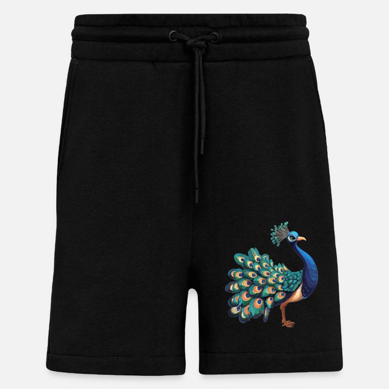 Peacocks Peacock - Shorts - made by SPREAD - SOLID BLACK