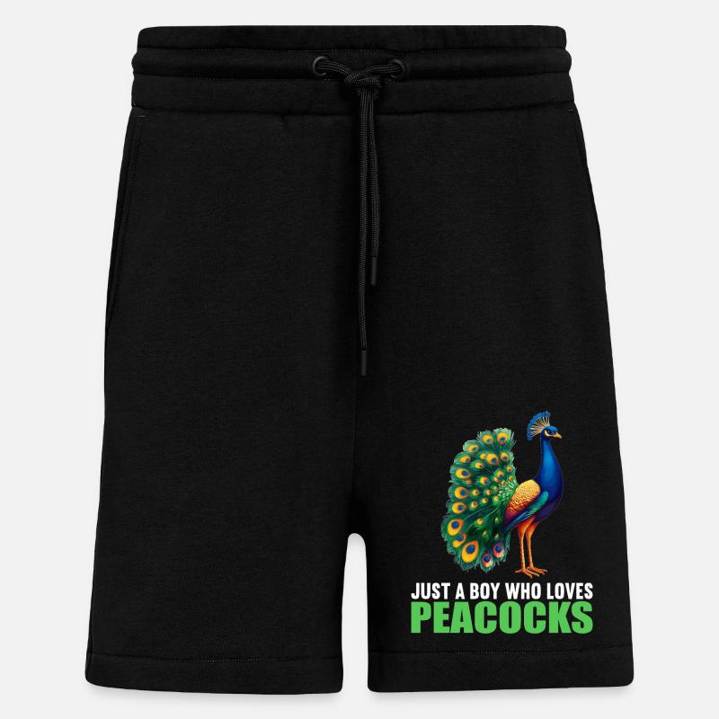 Peacocks Peacock - Shorts - made by SPREAD - SOLID BLACK
