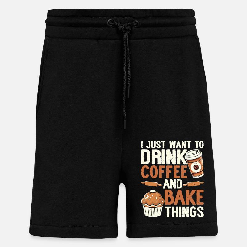Backen Bäcker Bäckerei - Shorts - made by SPREAD - SOLID BLACK
