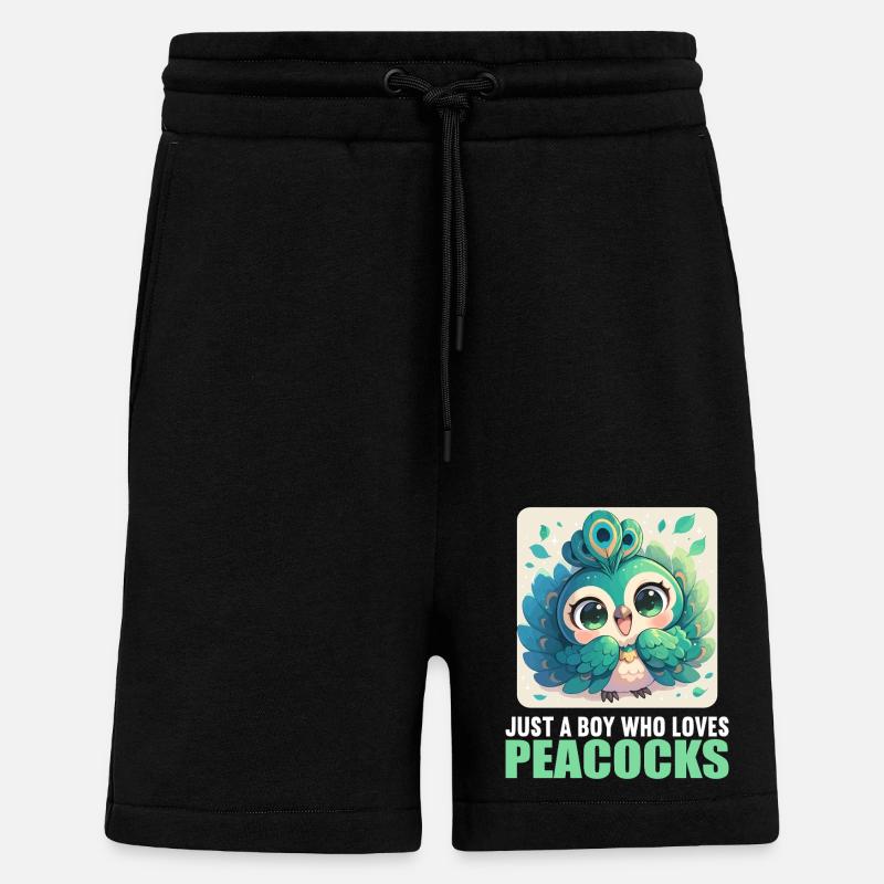 Pfaue Pfau - Shorts - made by SPREAD - SOLID BLACK