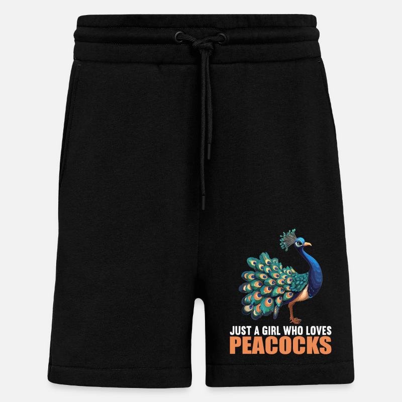Pfaue Pfau - Shorts - made by SPREAD - SOLID BLACK