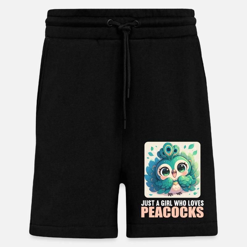 Pfaue Pfau - Shorts - made by SPREAD - SOLID BLACK