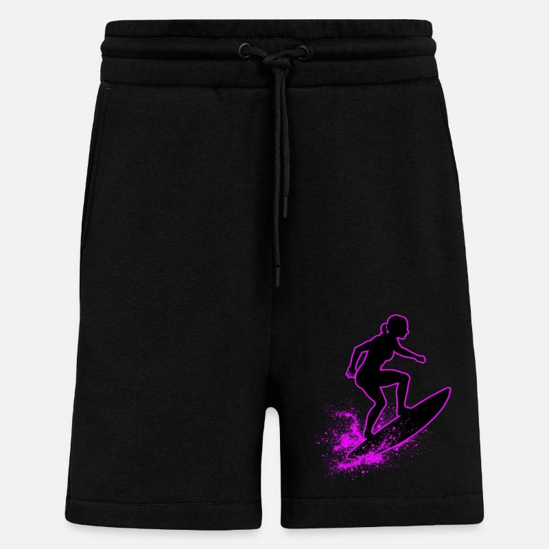 Surfeur élégant Surfer Surfer - Short bio décontracté fabriqué en UE - SOLID BLACK
