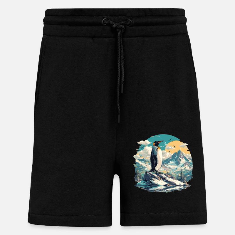Penguins Penguin - Shorts - made by SPREAD - SOLID BLACK