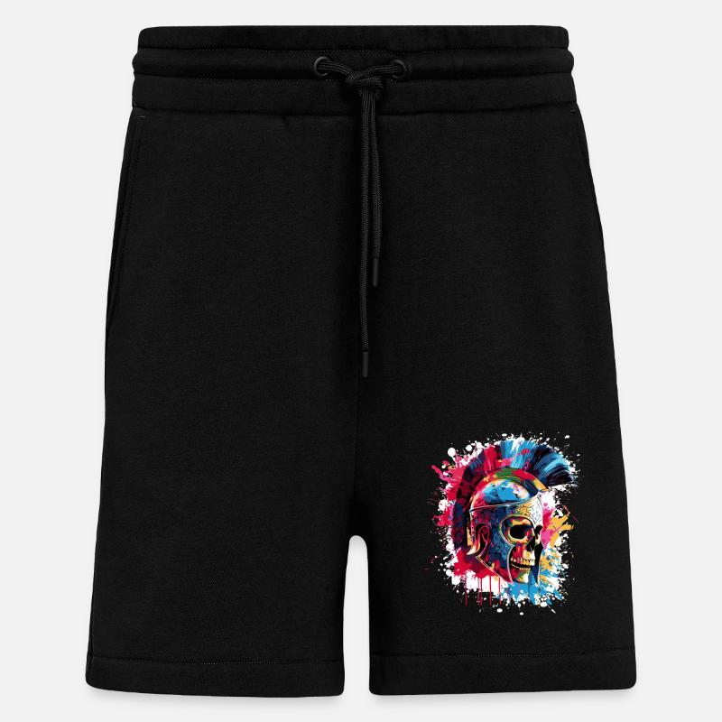 Spartaner Skelett Gladiator - Shorts - made by SPREAD - SOLID BLACK