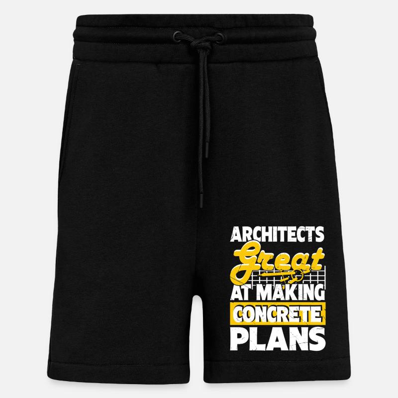 Architecte - Short bio décontracté fabriqué en UE - SOLID BLACK