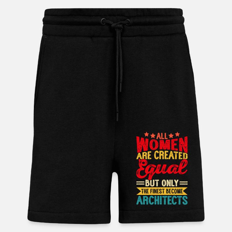 Architecte - Short bio décontracté fabriqué en UE - SOLID BLACK