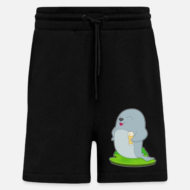 Seehund Bier - Shorts - made by SPREAD - SOLID BLACK