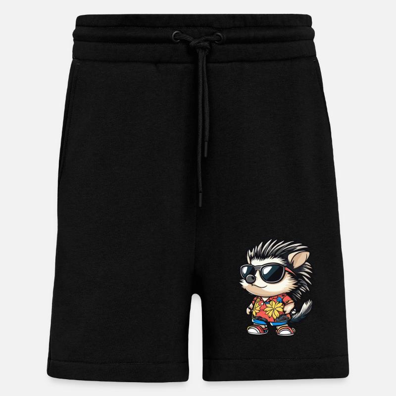 Igel Comic Lustig Sommer - Shorts - made by SPREAD - SOLID BLACK