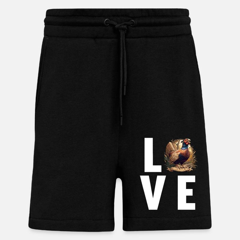 Faisans Faisan - Short bio décontracté fabriqué en UE - SOLID BLACK